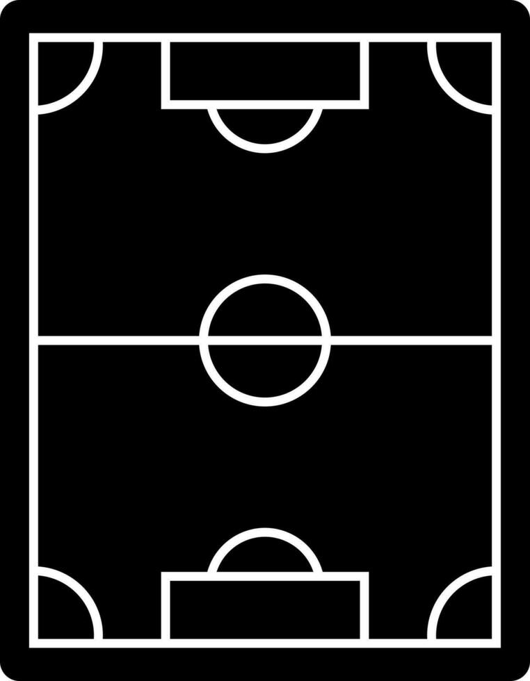 Flat style football court icon. vector