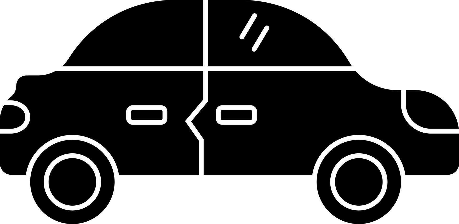 ilustración de coche icono en plano estilo. vector