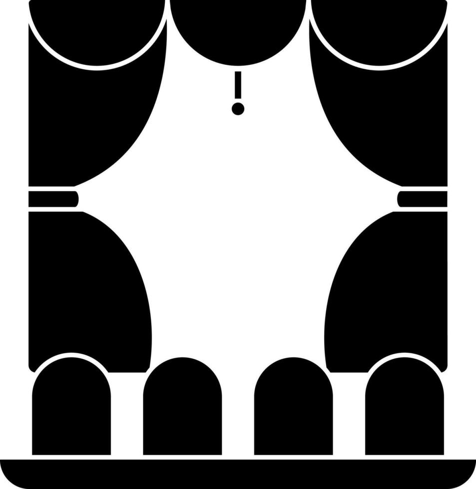 Theater glyph icon or symbol. vector