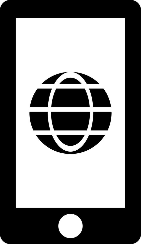 Internet connection icon in smartphone. vector