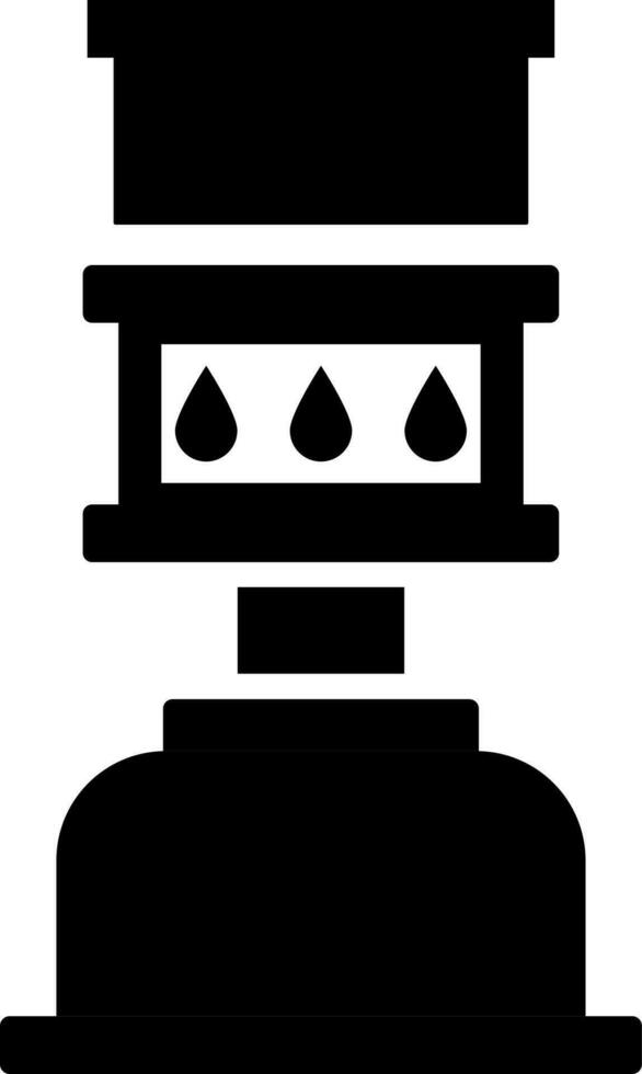 Gas stove icon or symbol in Black and White color. vector