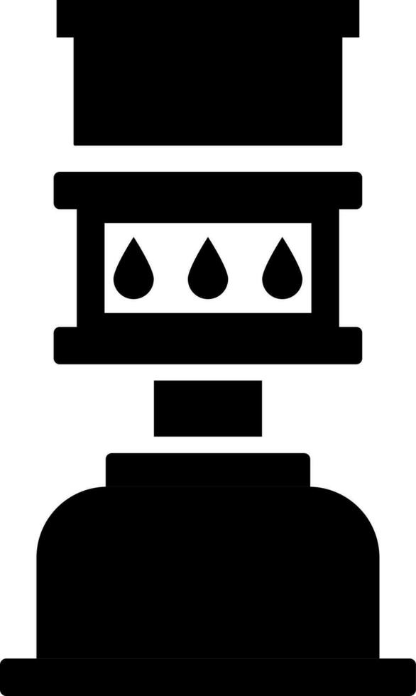 Gas stove icon or symbol in Black and White color. vector