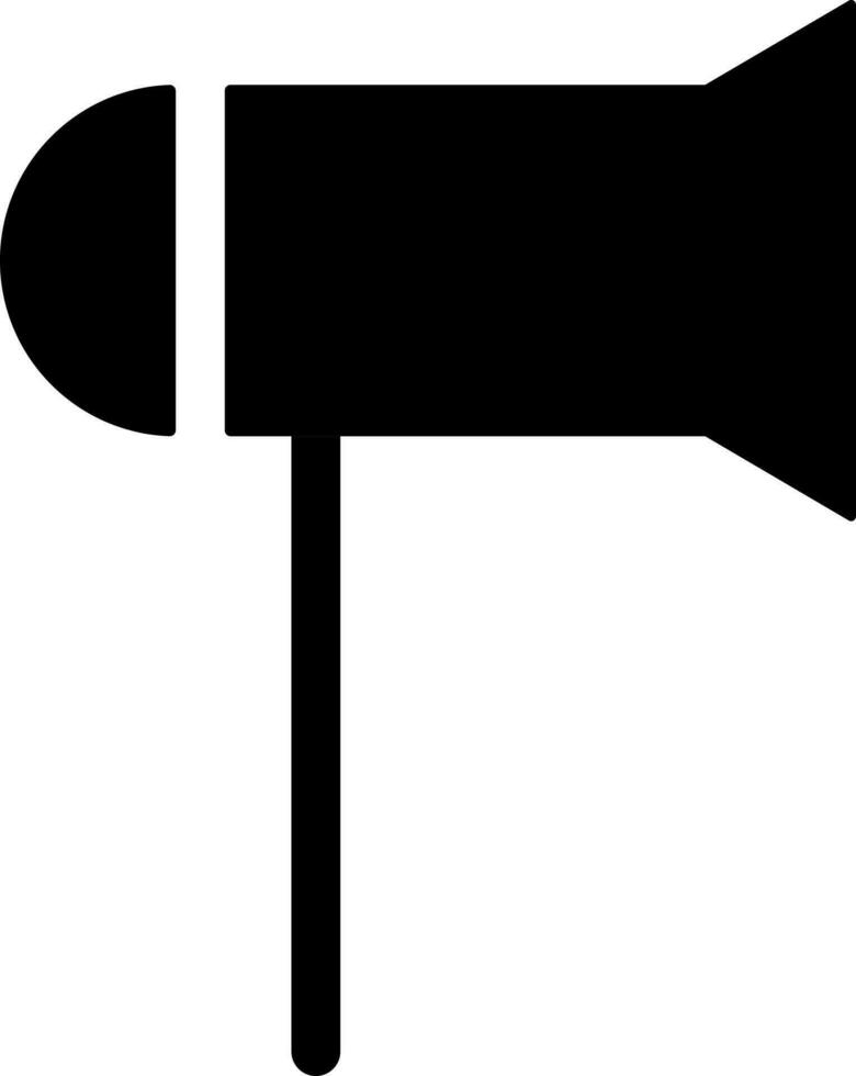 vector ilustración de megáfono en negro y blanco color.
