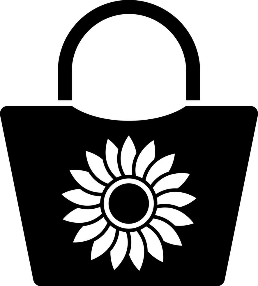 Illustration of carry bag glyph icon. vector