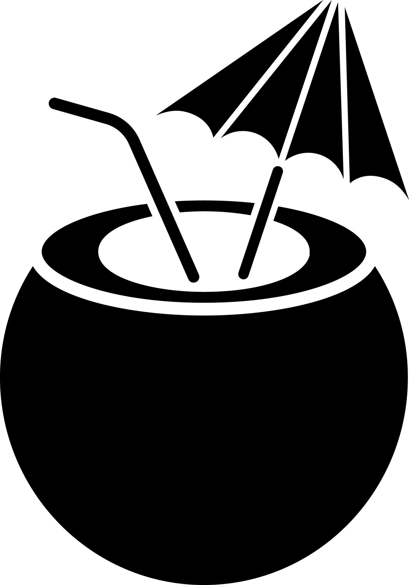 Illustration of coconut water glyph icon. 24276701 Vector Art at Vecteezy