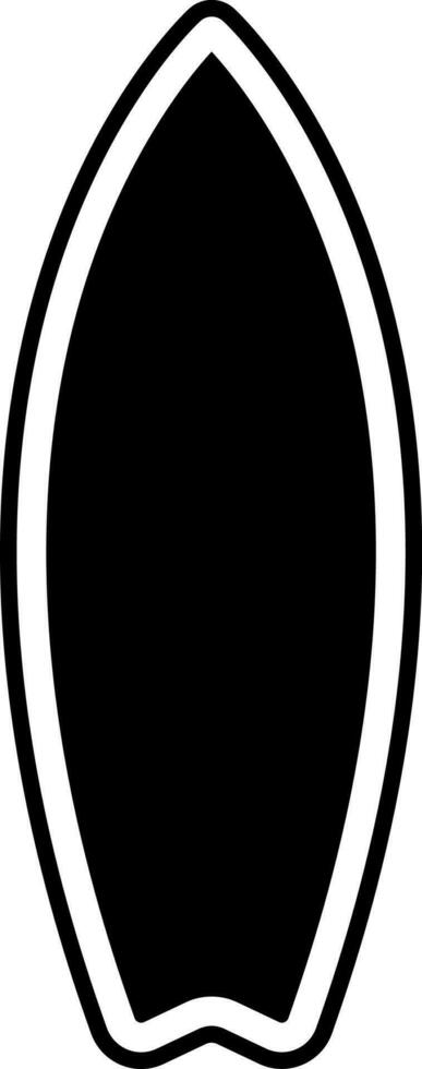 Black and White canoe boat icon in flat style. vector