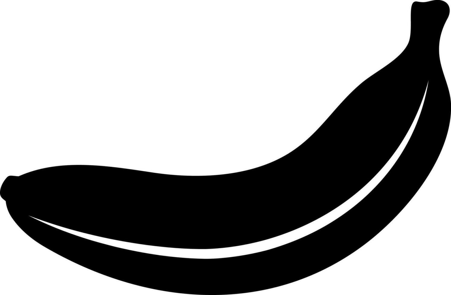 Illustration of banana glyph icon. vector