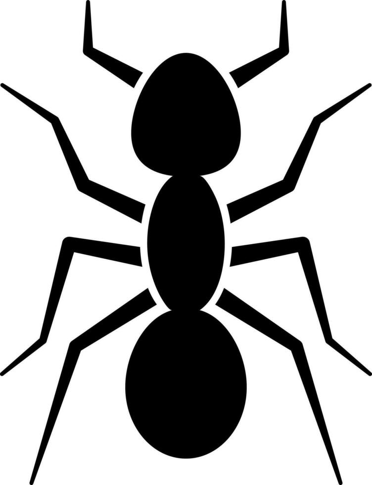 Ant icon in black color. vector