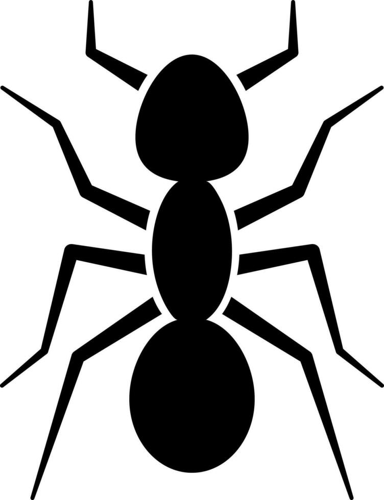 hormiga icono en negro color. vector