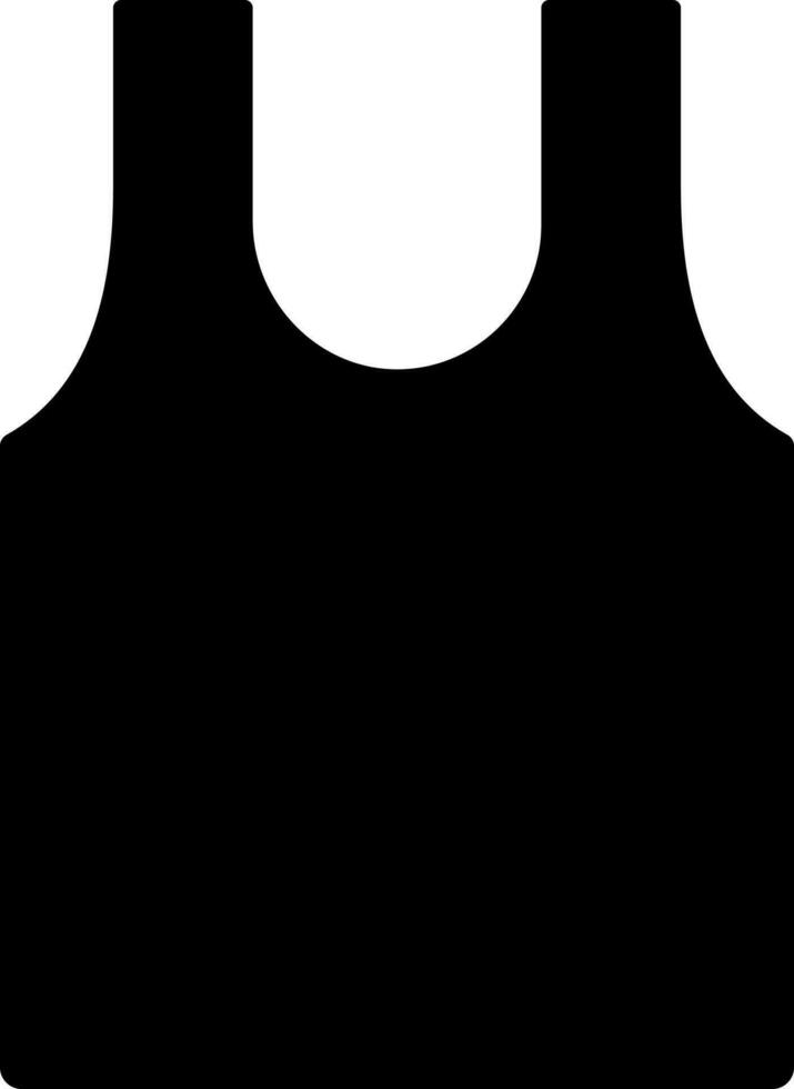 Undershirt icon in black color. vector