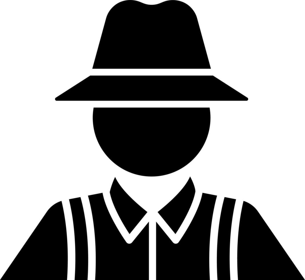Tourist man glyph icon or symbol. vector