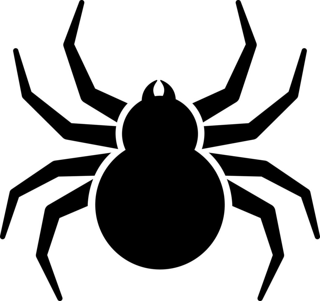 Illustration of spider icon in black color. vector