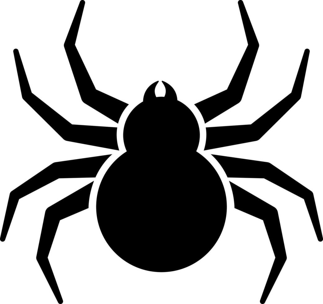 Illustration of spider icon in black color. vector