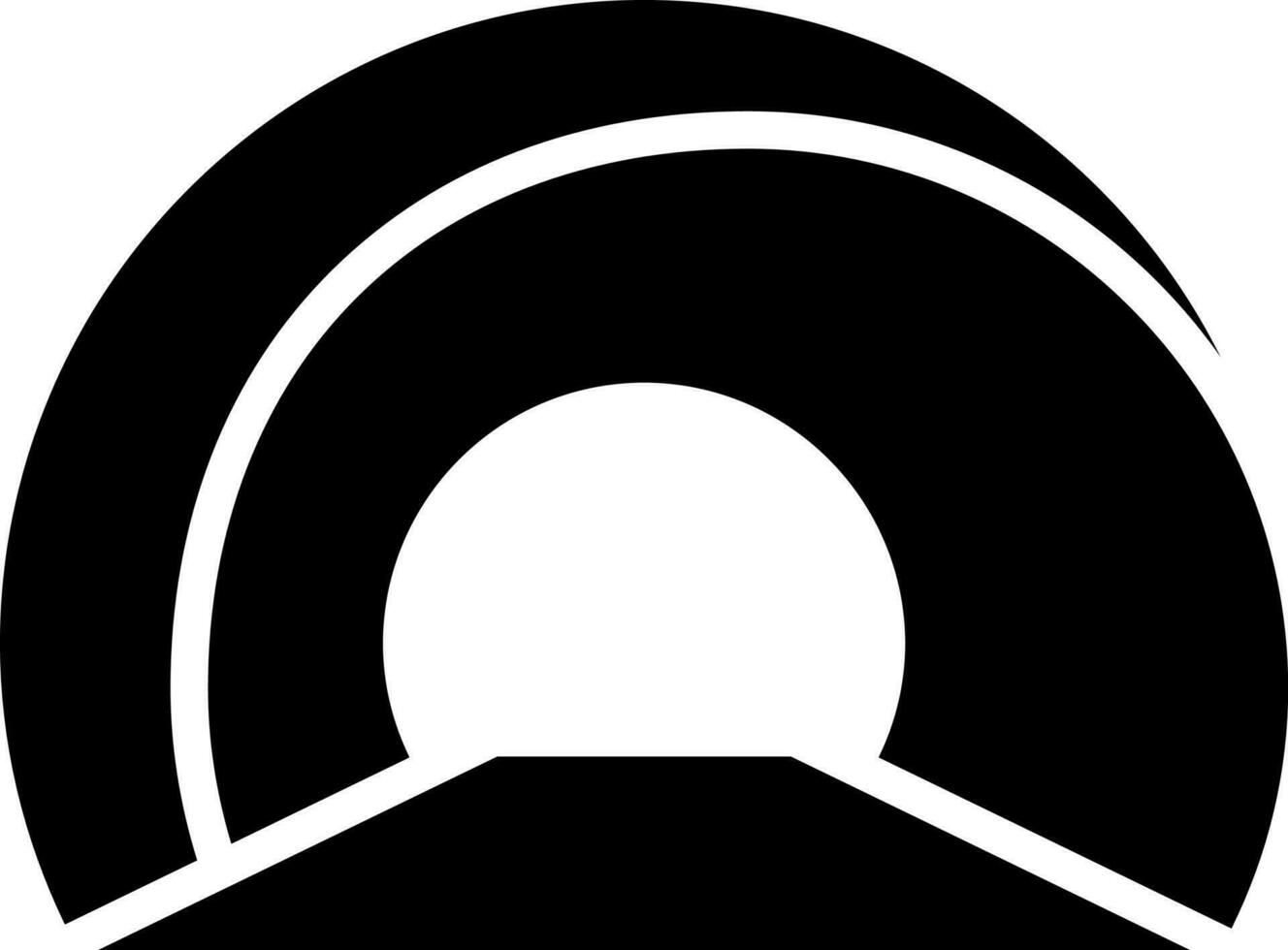 Underpass tunnel icon in flat style. vector