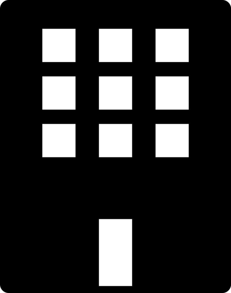 Black and White building icon or symbol. vector