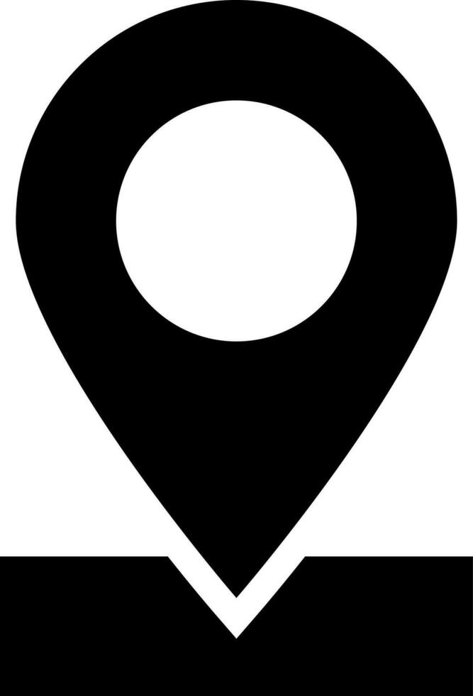 Location pointer icon in Black and White color. vector