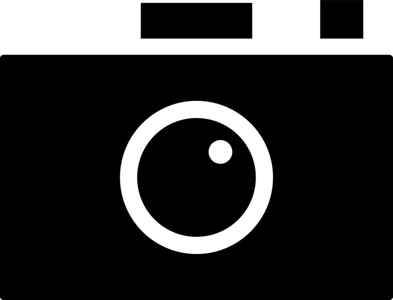 Isolated digital camera icon in Black and White color. vector