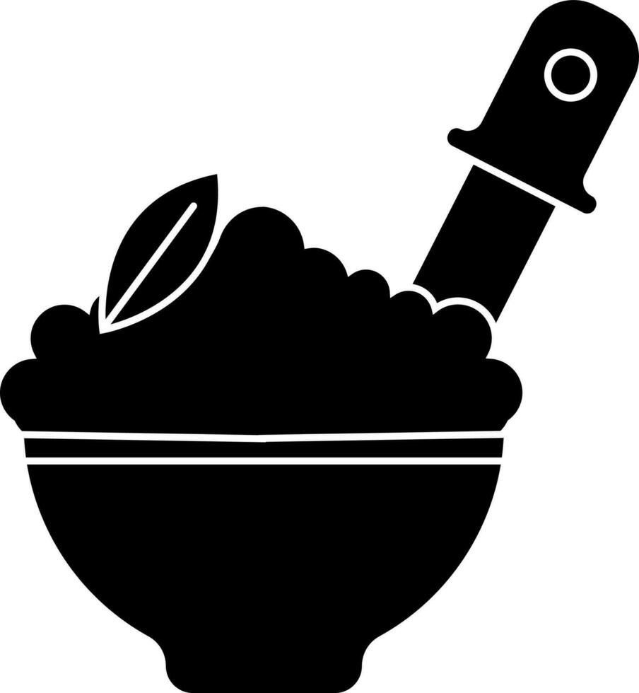 Glyph sign or symbol of delicious pudding. vector