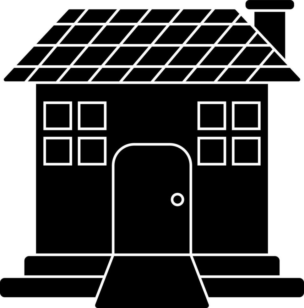 Vector illustration of house icon in flat style.