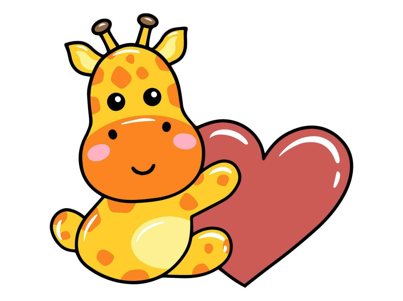 Cute cartoon Giraffe drawing illustration 24276912 Vector Art at Vecteezy