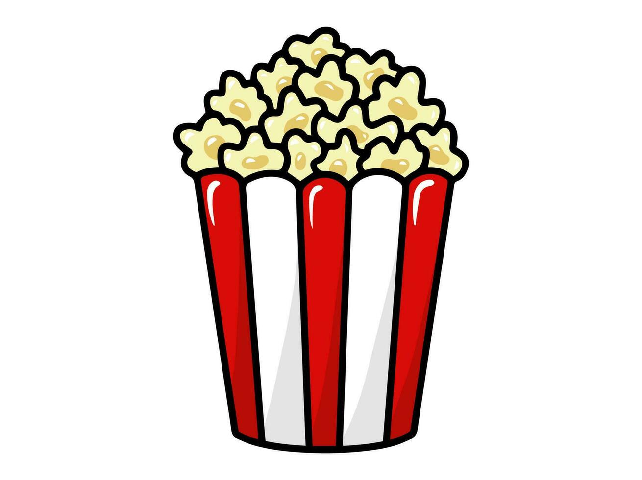 Pop Corn Fast Food Clipart Illustration vector