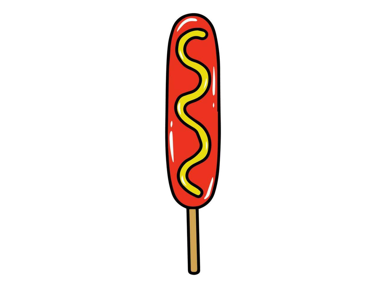 Sausage Fast Food Clipart Illustration vector