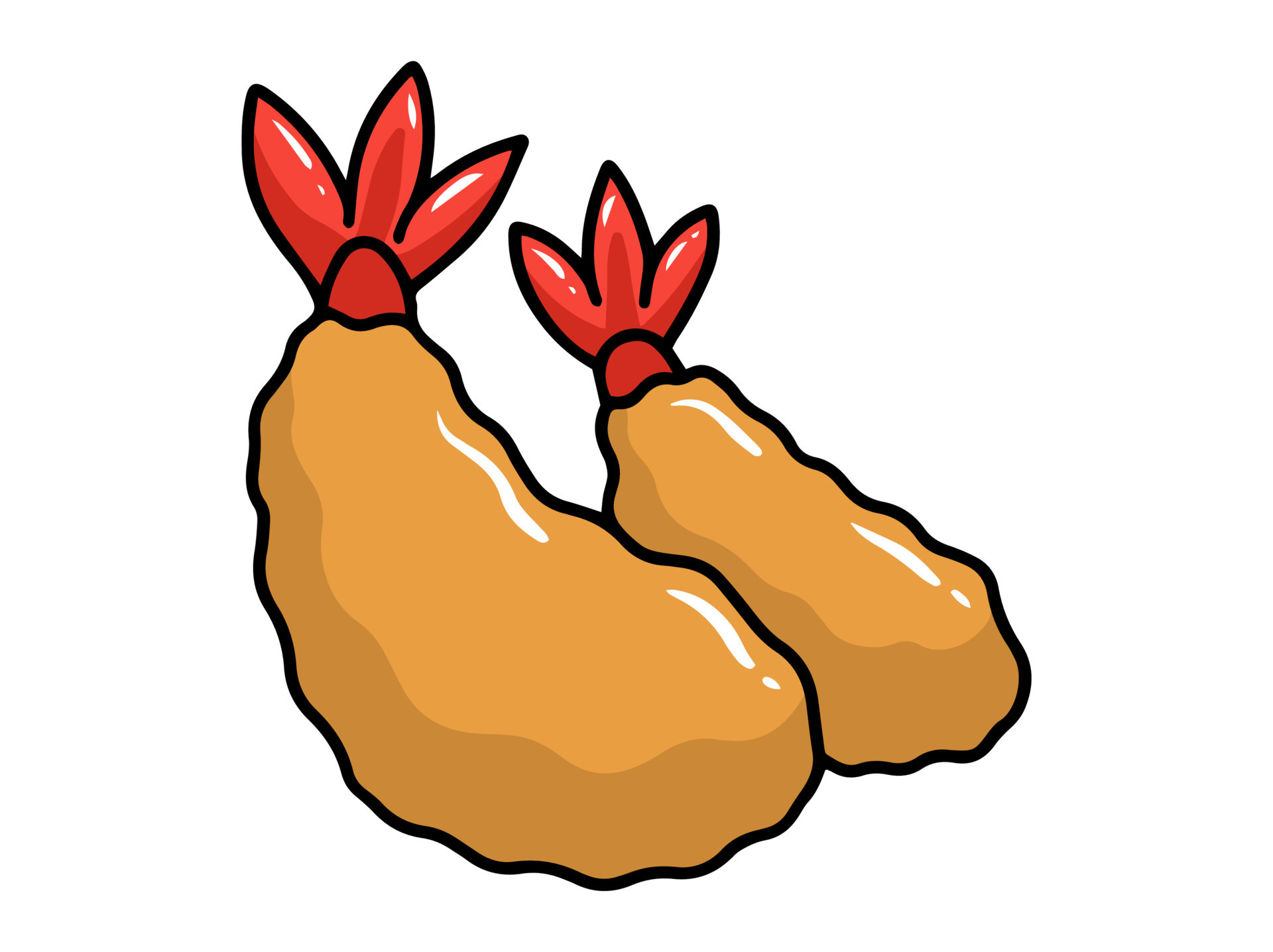 Fried Shrimp Food Clipart Illustration 24277001 Vector Art at Vecteezy