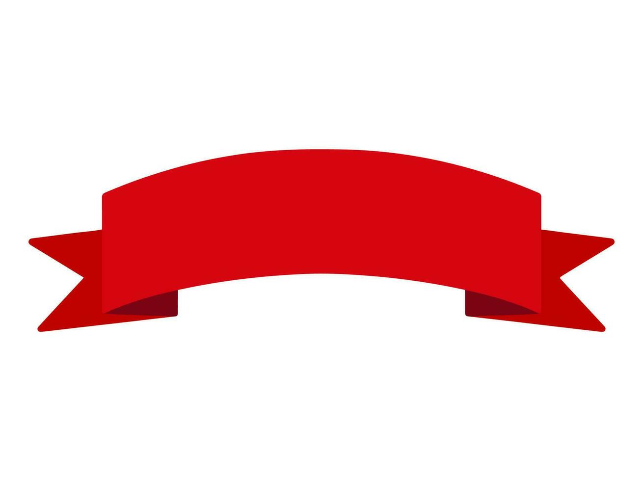 Retro Ribbon Banner red color vector
