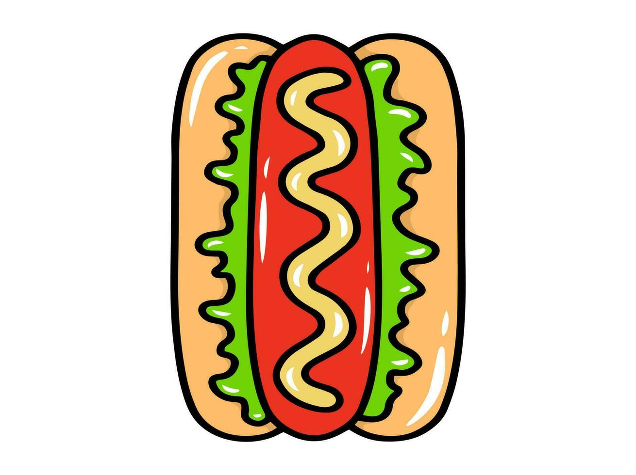 caliente perro rápido comida clipart ilustración vector