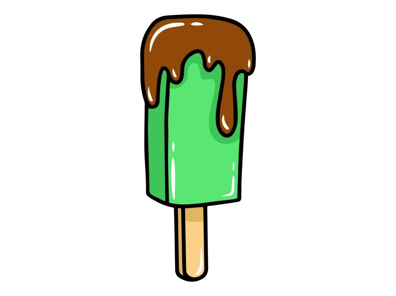 Ice Cream Stick Clip Art Illustration vector