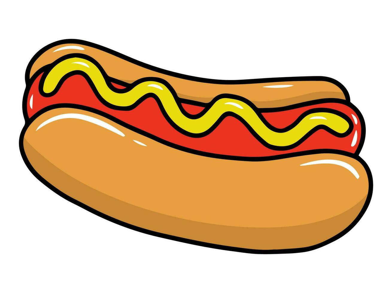 Hot Dog fast food clipart Illustration vector