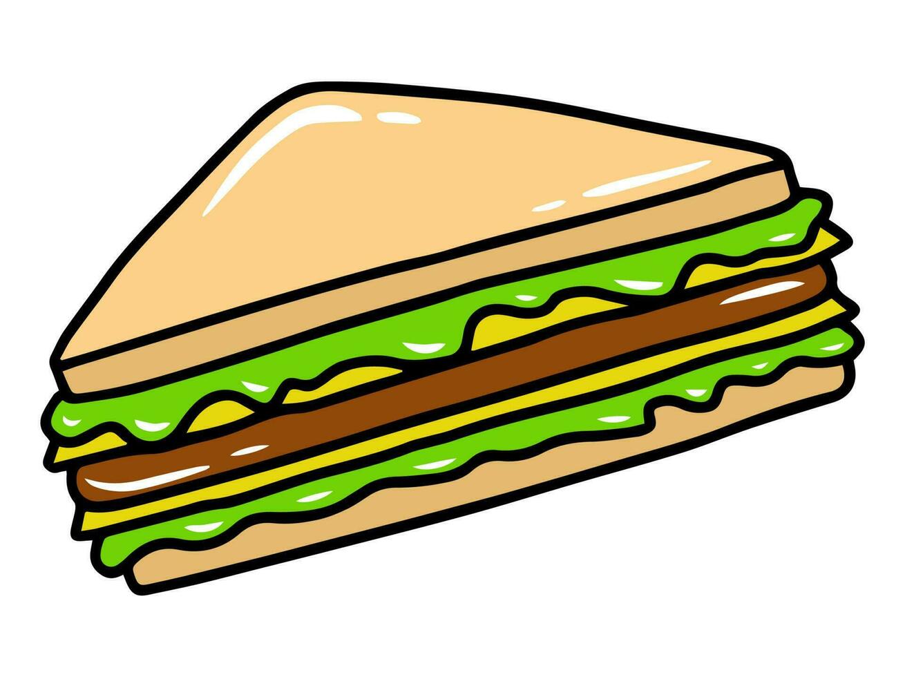 Sandwich Fast Food Clipart Illustration vector
