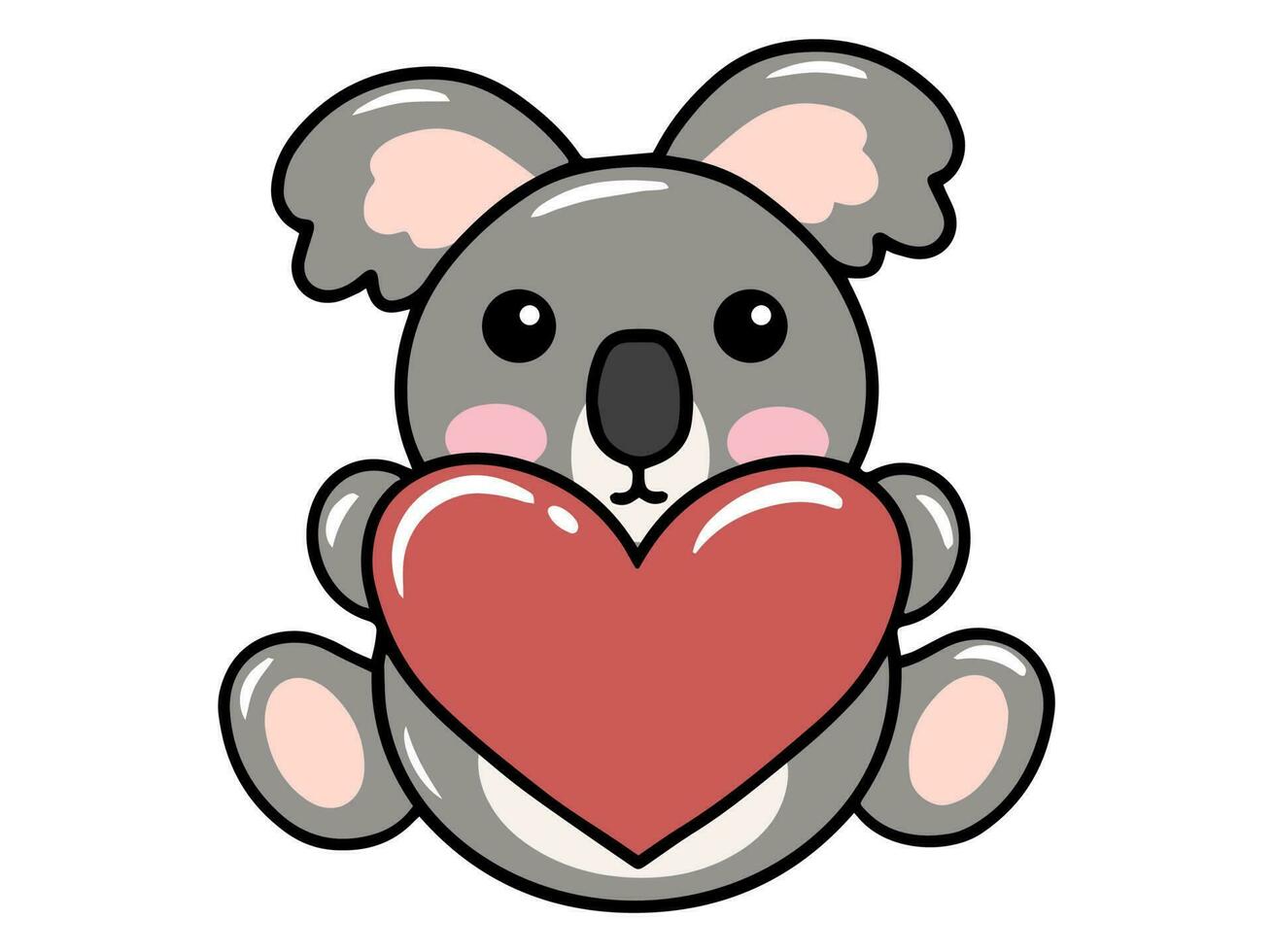 Cute cartoon Koala drawing illustration vector
