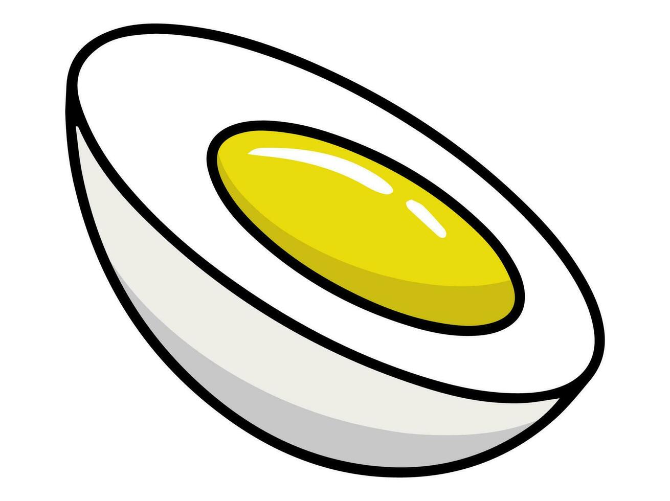 hard boil egg clip art illustration vector