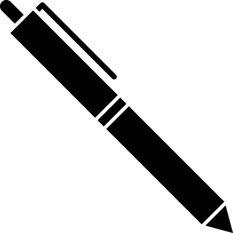 Isolated pen icon in Black and White color. vector