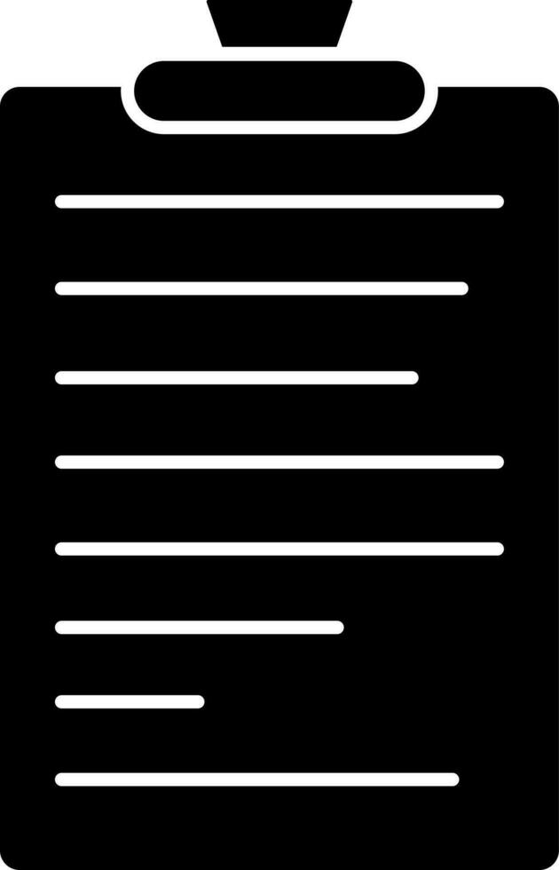 Clipboard icon in Black and White color. vector