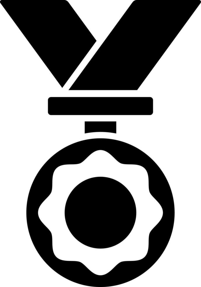 Illustration of medal glyph icon. vector