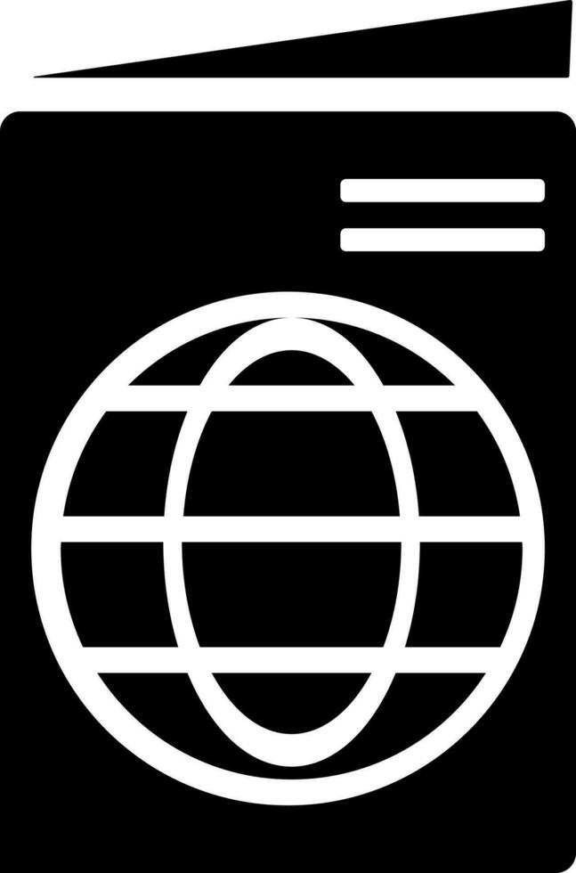 Passport glyph icon or symbol. vector