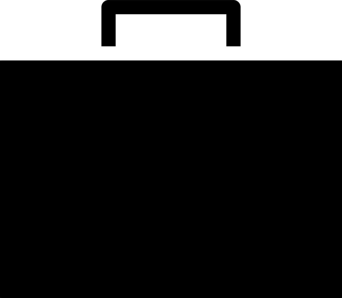 Briefcase icon in black color. vector