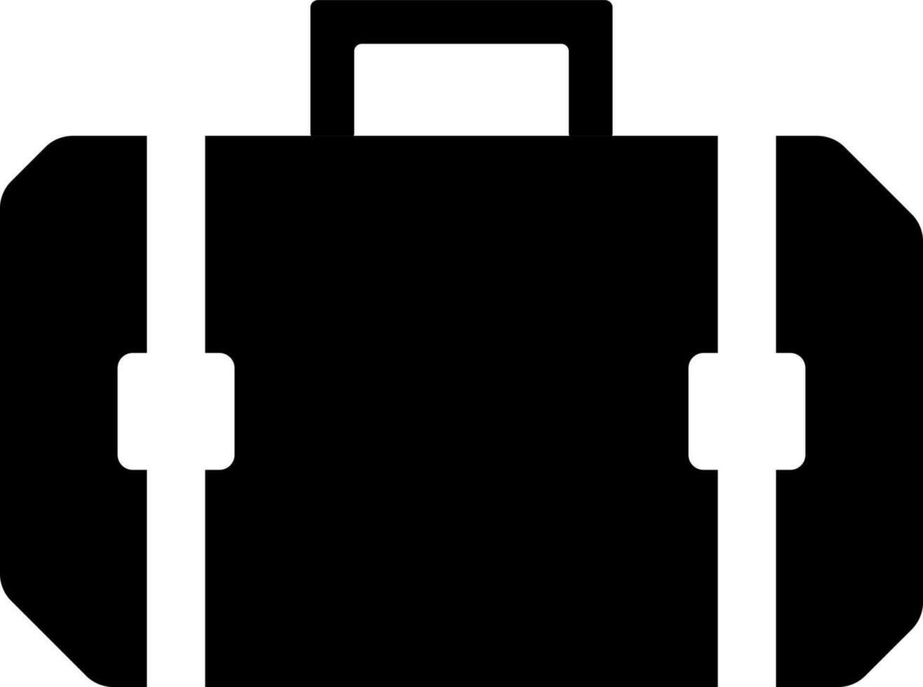 Luggage bag icon in Black and White color. vector