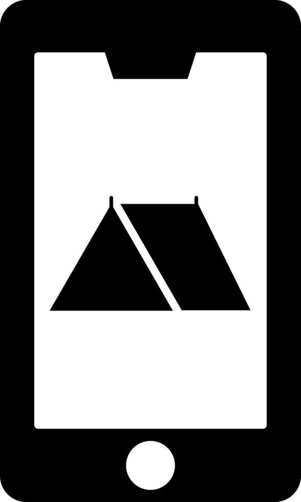 Online camping icon or symbol. vector