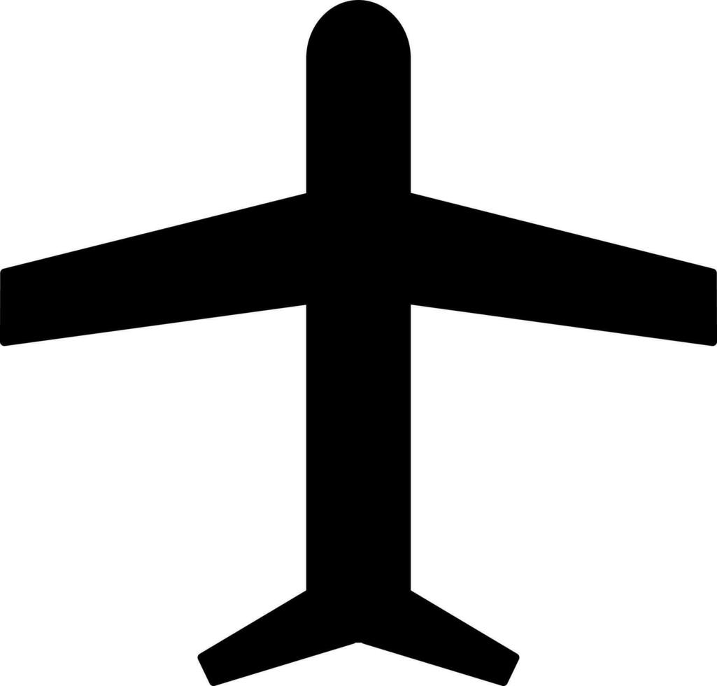 avión icono en negro color. vector