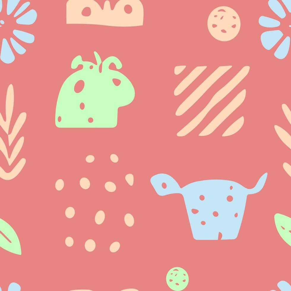 Modern Summer Scandinavian Doodle Patterns,  vector color pastel patterns are perfect for adding a touch of summer to your home decor. Use as pillow covers, wall decals, or even as a pretty pattern