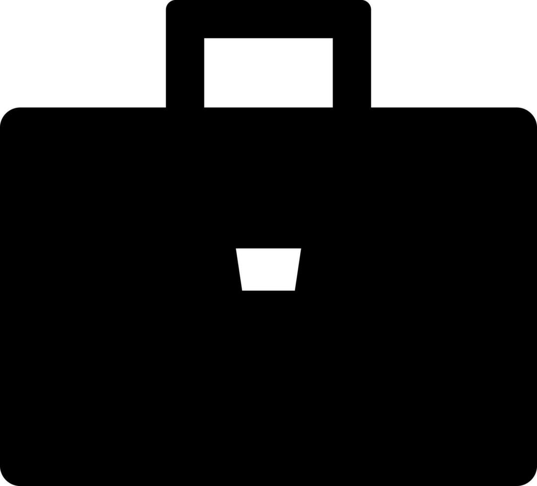 Flat style briefcase icon. vector