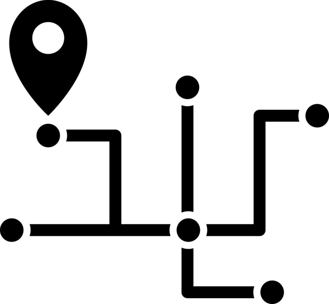 Vector illustration of location track icon.