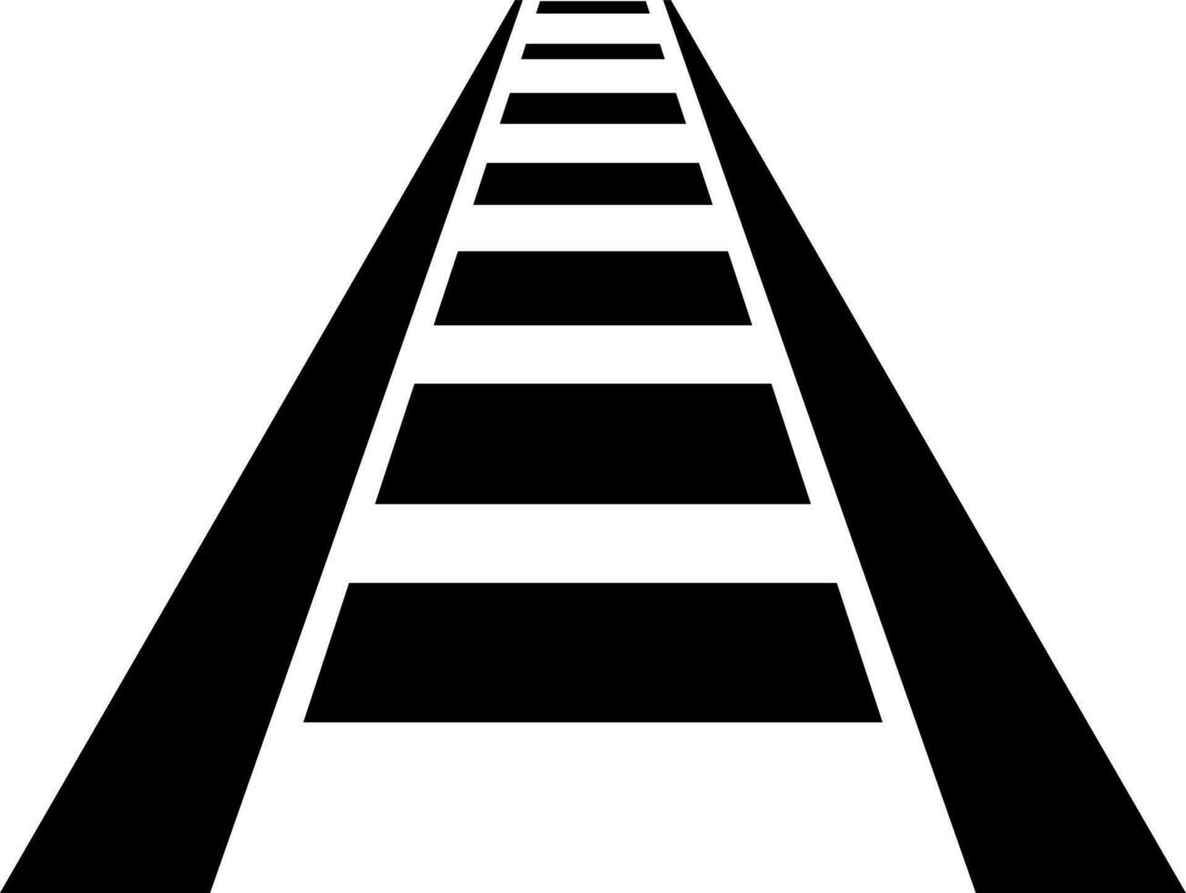 Illustration of railway track icon. vector