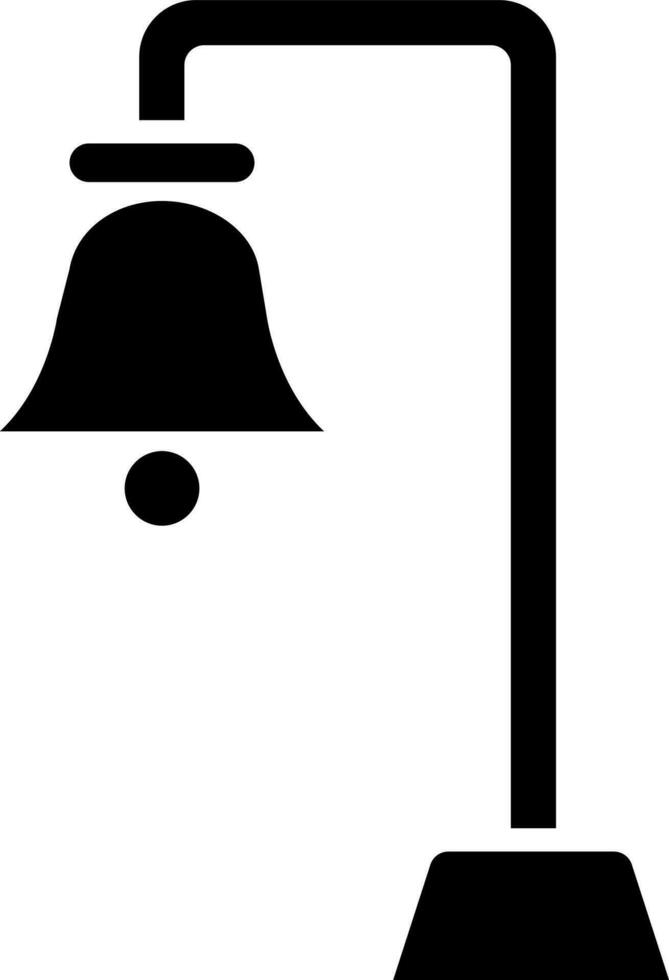 Train station bell icon in flat style. vector