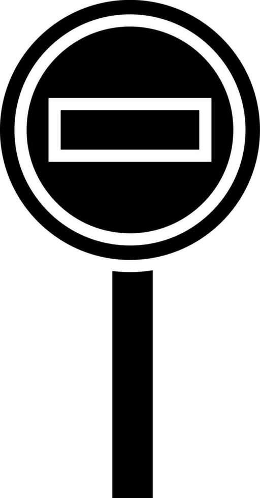 Blank sign board glyph icon. vector