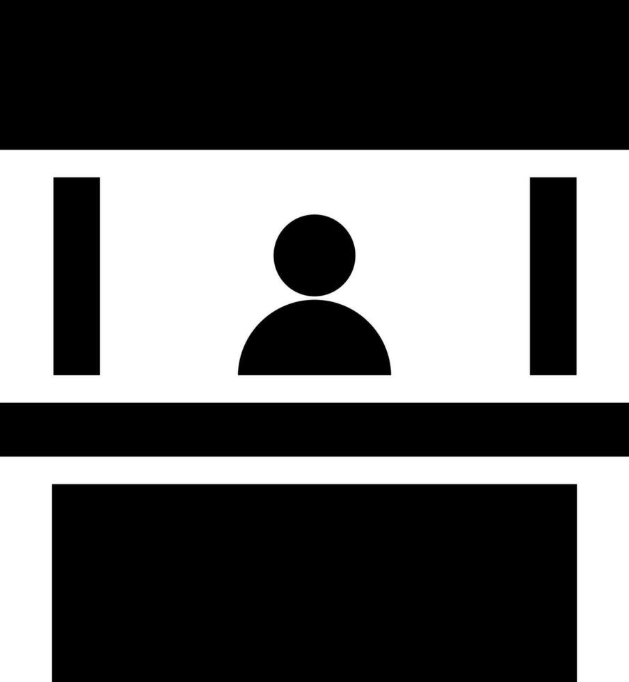 Info counter glyph icon or symbol. vector