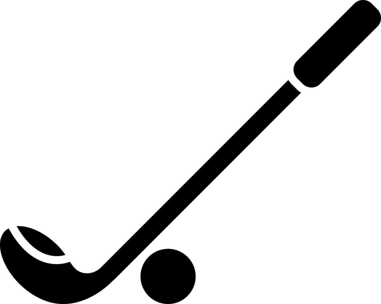 Vector illustration of golf stick with ball.